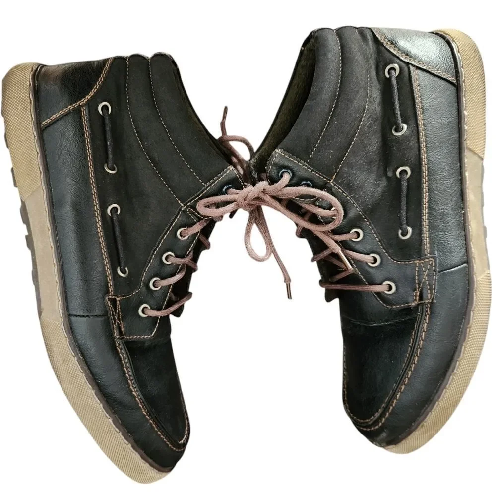 Apt 9 Mens Ankle Casual Boot Black Size 10.5 medium